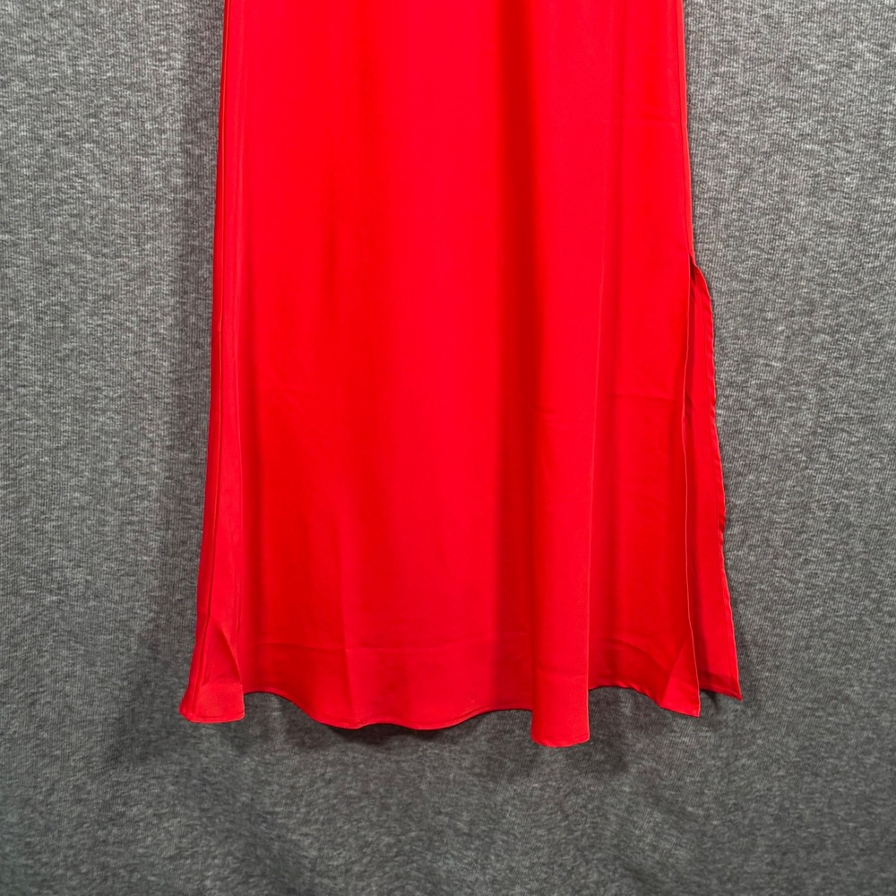 ROMY The Brand Alexis Dress Red V-Neck Ruched Bust Sleeveless Maxi Womens Medium - Picture 5 of 13